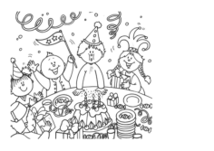 Birthday Party Cake Coloring Pages Pdf, Free Vectors File